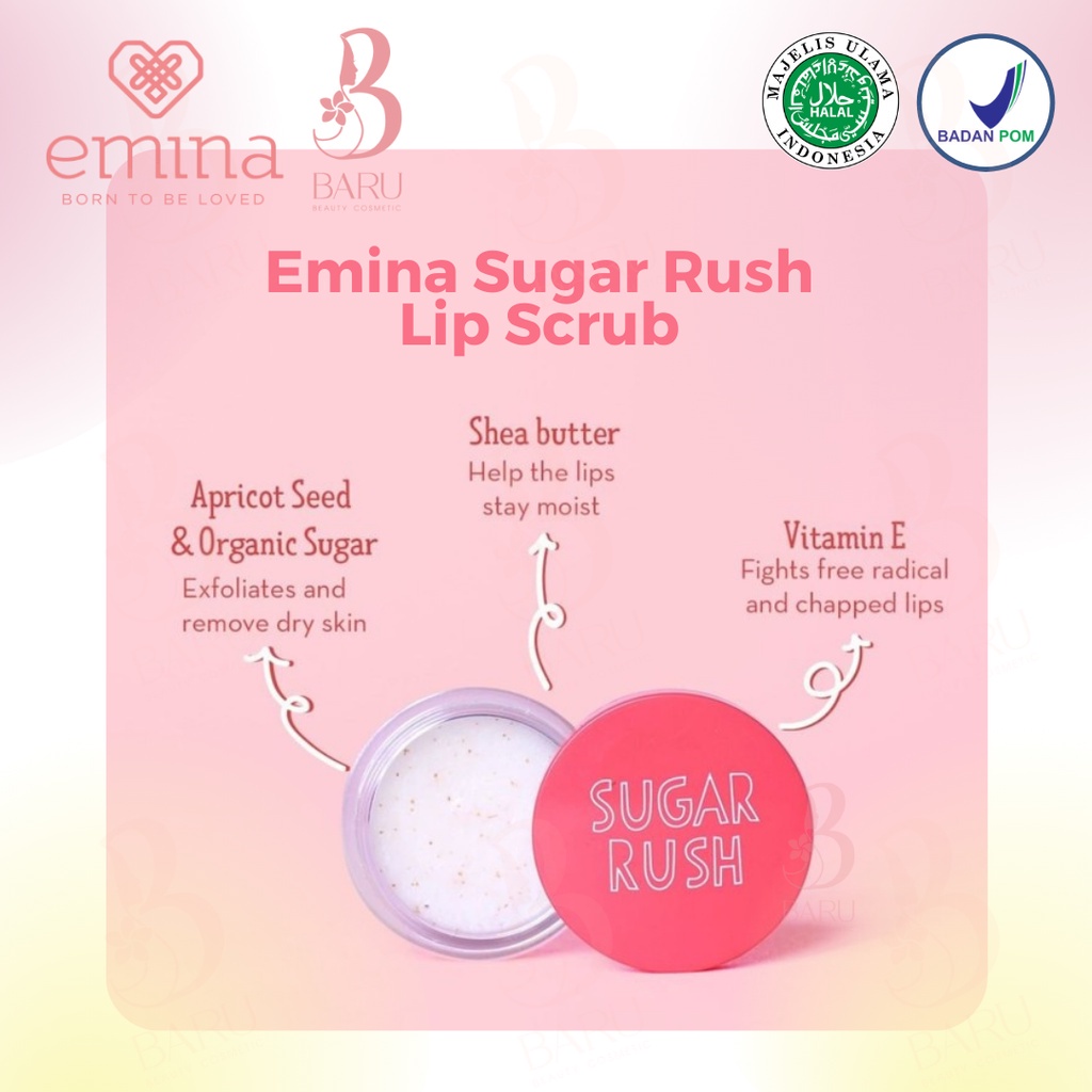 EMINA LIP SCRUB | Perawatan Bibir | Scrub Bibir | Pencerah Bibir | Treatment Bibir | Original | BPOM