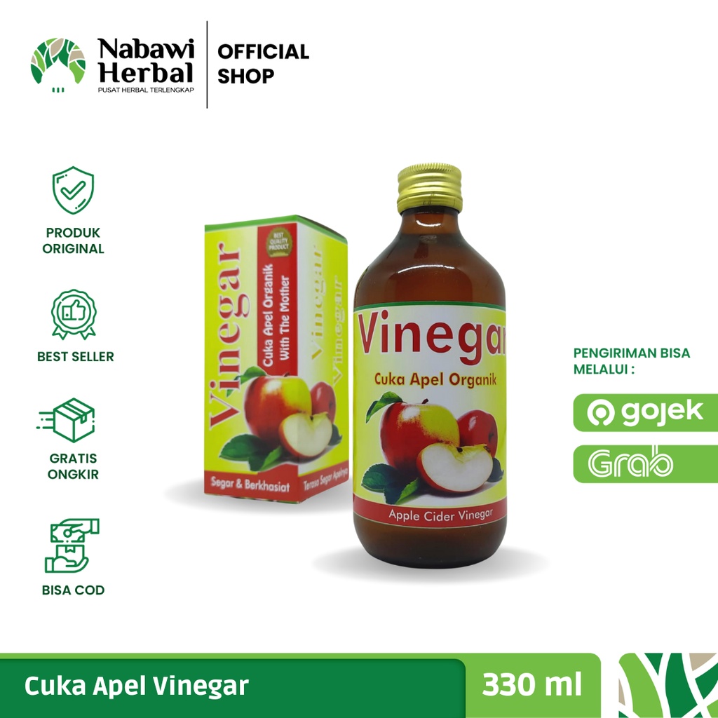 VINEGAR - CUka Apel Apple Cider Vinegar Organic 330ml