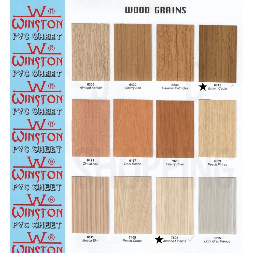 Winston PVC Sheet Woodgrain 6