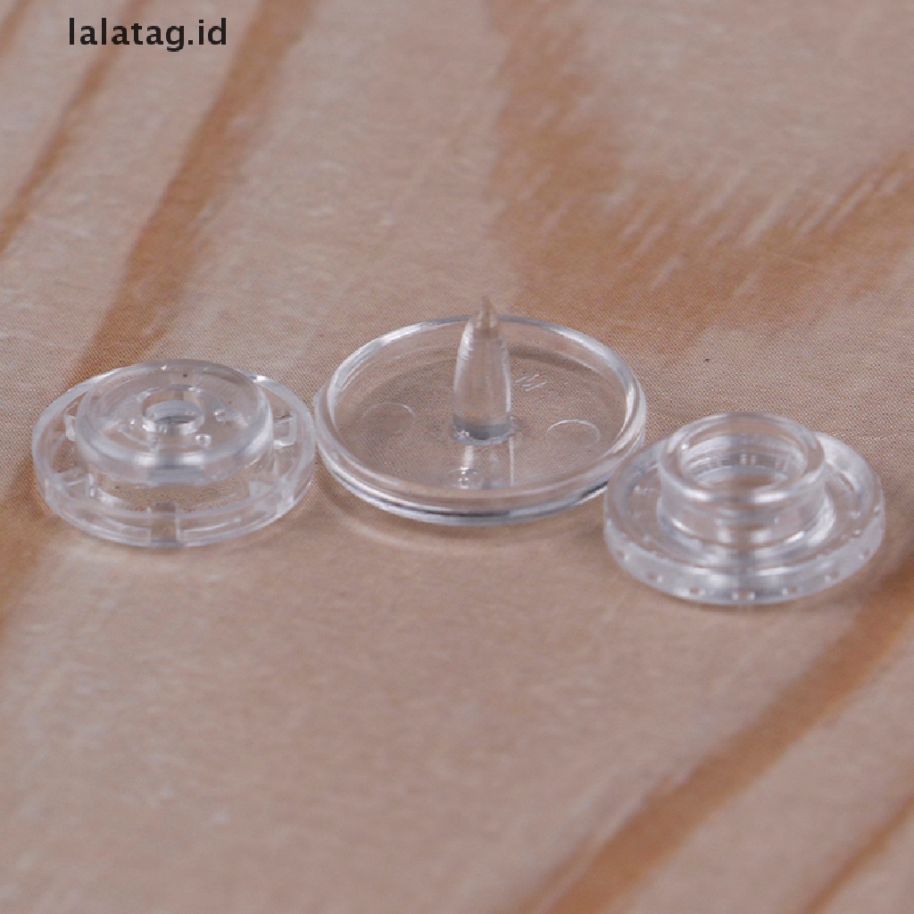 [lalatag] 50set kam T5 Plastik Bening resin snaps Kancing Pengencang press stud 12mm [ID]