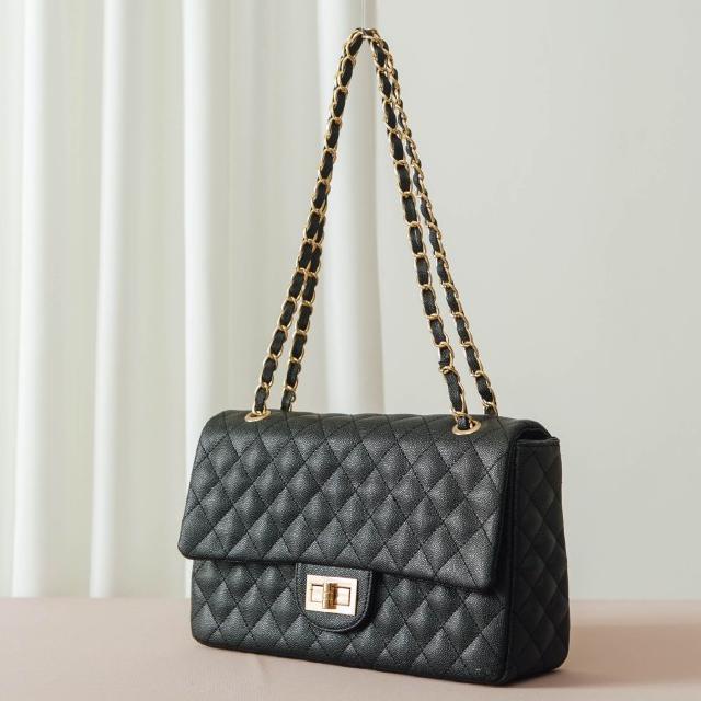 Tas Wanita Flap Bag Claire Rectangle Black Merche