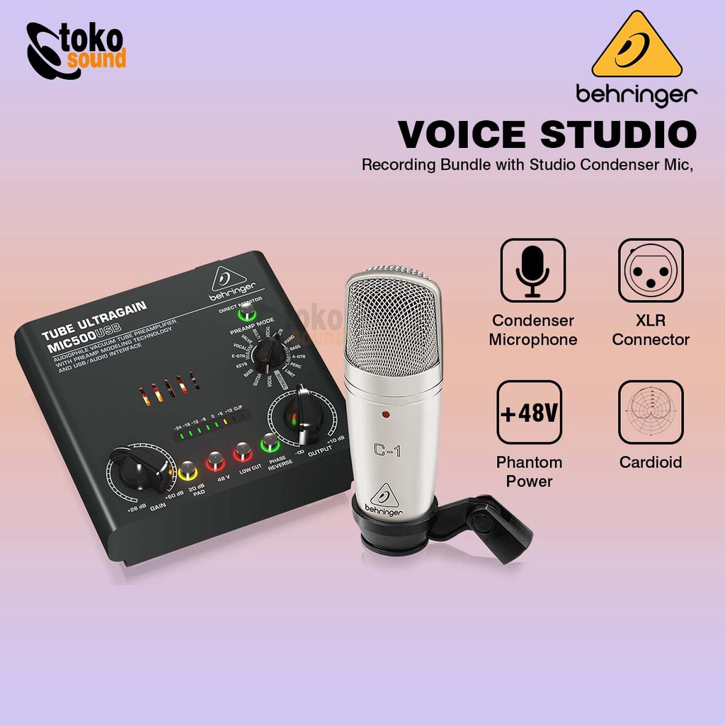 Behringer Voice Studio Recording Bundle