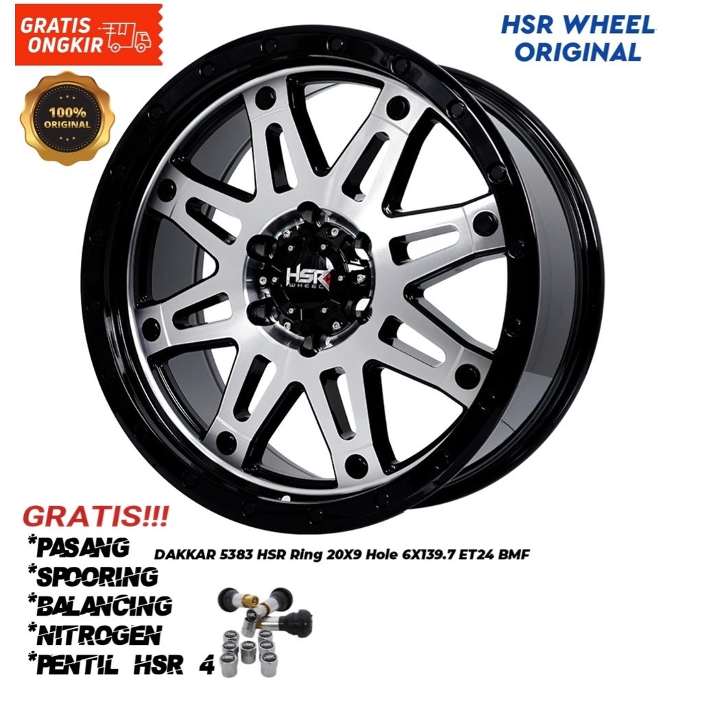 Velg hsr wheel mobil Pajero Sport, Strada, Triton,Nissan Terrano, Hilux Double, Land Cruiser Ring 20