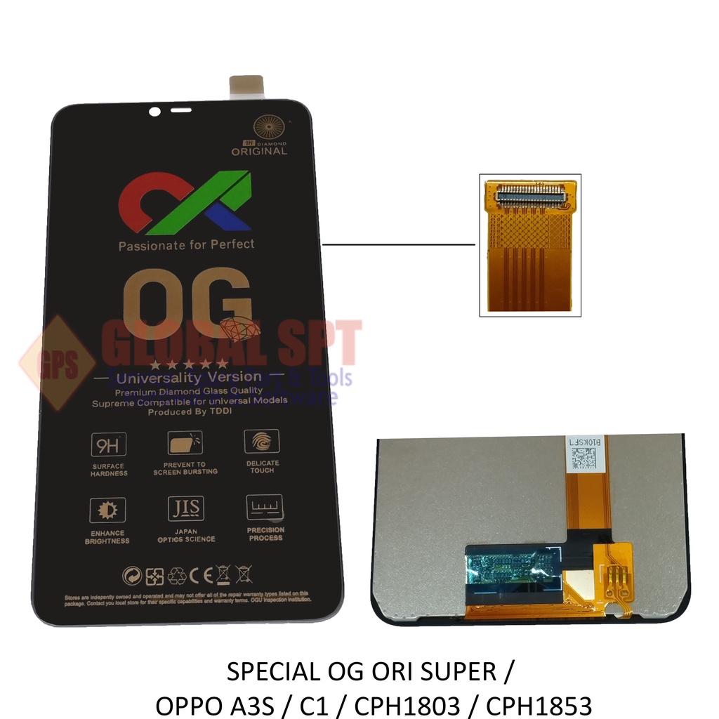 SPECIAL OG ORI SUPER / LCD TOUCHSCREEN OPPO A3S / C1 / CPH1803 / CPH1853