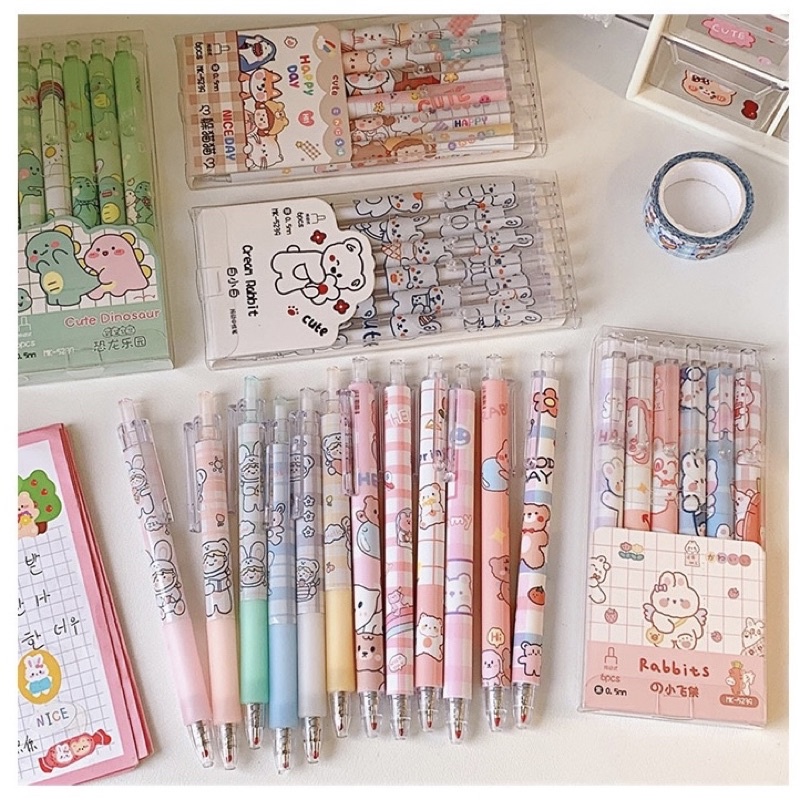 

Cute pen set Automatic pen Kawaii pena otomatis