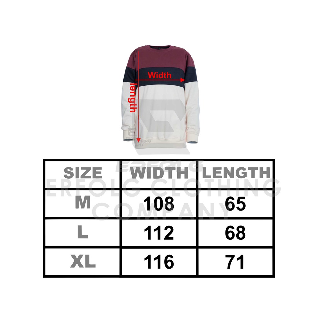 Sweater Crewneck Kombinasi Pria wanita Premium Distro Suwiter Couple Pasangan Brand Lokal Original Erfolg Clothing Switer Basic Dua Warna Kombi Gaya Kekinian 2022