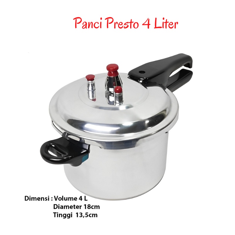 Panci Presto 4 Liter 20 Pelunak Daging Presto Panci Serbaguna