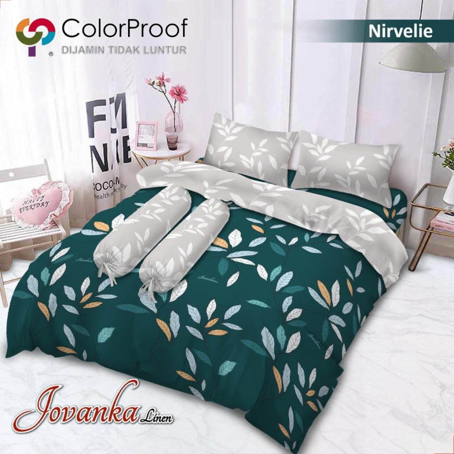 Bedcover set 180x200 T20 Jovanka Linen Sprei Betcover set King kasur no 1 motif Nirvalie Seprei Saru