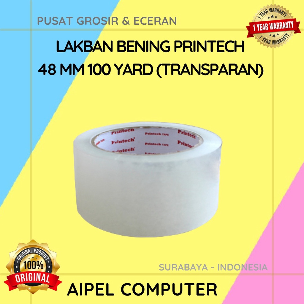 BENING | LAKBAN BENING PRINTECH 48 MM 100 YARD (TRANSPARANT)