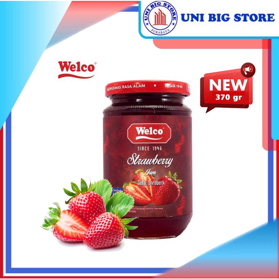 

Welco Selai Strawberry Jam 370 gr Selai Stroberi