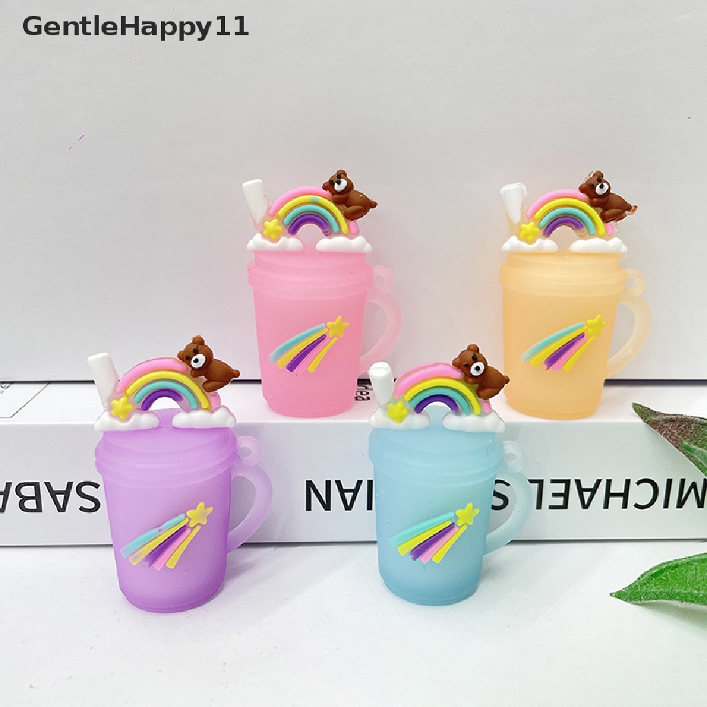 Gentlehappy 1Pc Rain Milk Tea Keychain Bear Key Chain Gantungan Kunci Mobil Cincin Siswa Tas Ransel Liontin Hadiah Anak Aksesoris Gantung id