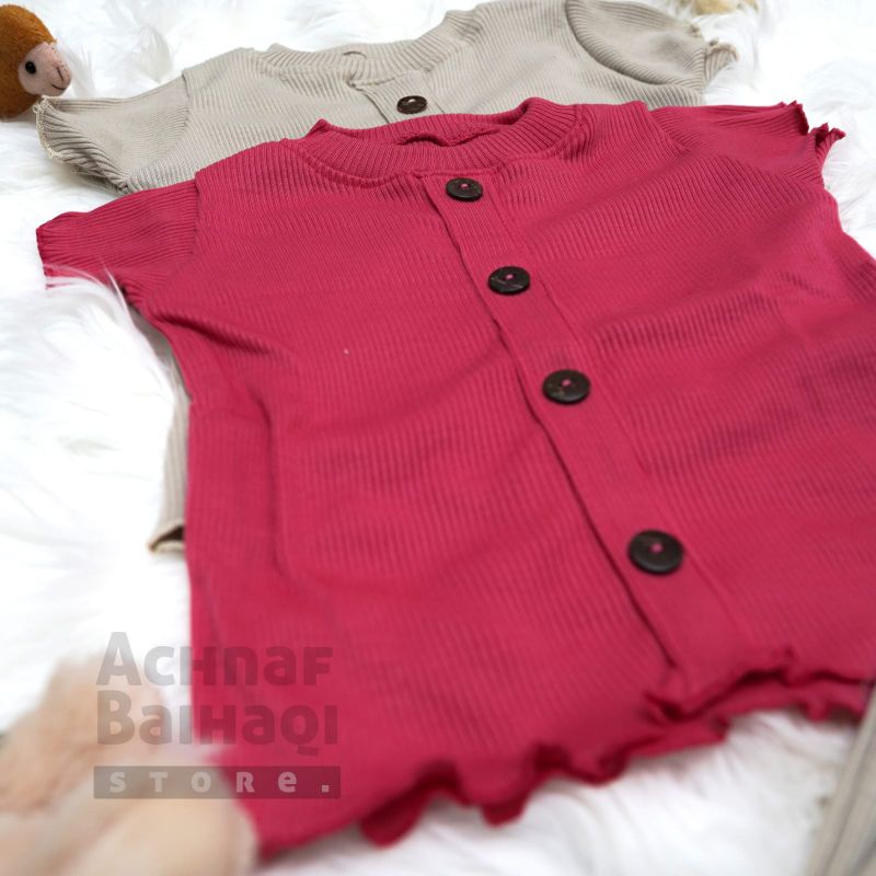 Baju Oneset Anak Perempuan NINA Ruffle Knit Tee Rib 1-5 Tahun