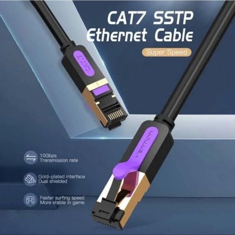 Vention ICABG Cat7 FTP 1.5M kabel Lan RJ45 Flat shielded internet