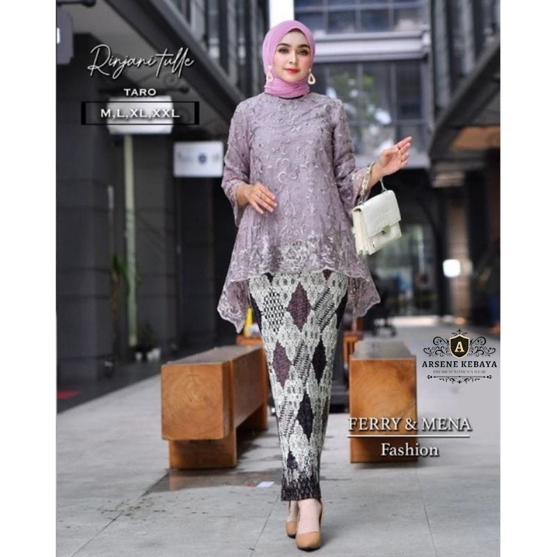 Kebaya Modern-Set Rinjani Tulle-Kebaya Wisuda-Kebaya Remaja-Kebaya Pesta-Kebaya Wisuda Hijab