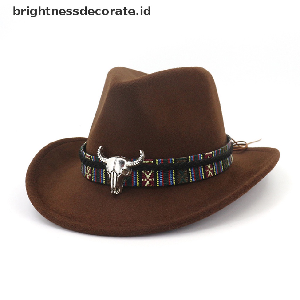 [Birth] Topi Koboi Gaya Stetson Fedora100% Wool Matahari Musim Panas Barat Riding Wide Brim Cap  [ID] Baju Kaos Distro Pria Wanita Lengan Panjang [ID]