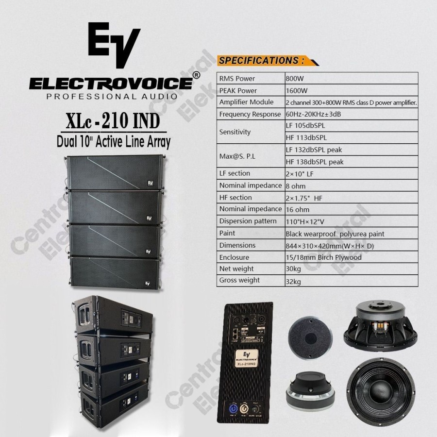speaker aktif line array ev xlc 210 ind / EV XLc-210 IND speaker 10inc