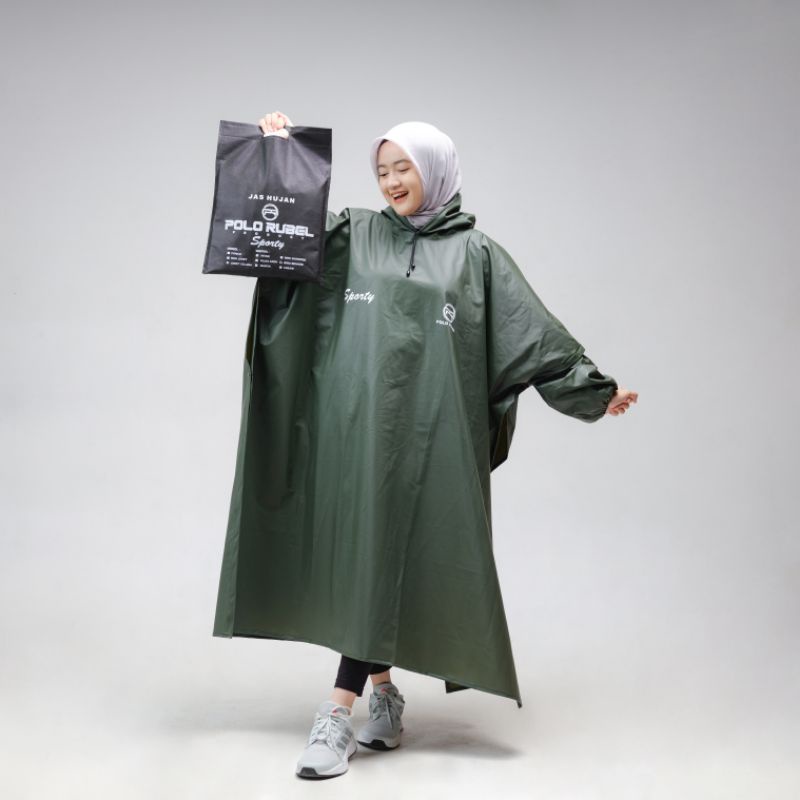 RAINCOAT, JAS HUJAN PONCO LENGAN/KELELAWAR TERBAIK PRIA DAN WANITA ANTI REMBES FULL PRESS