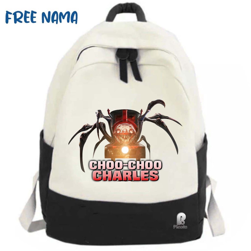 TAS RANSEL BACKPACK ANAK SEKOLAH MOTIF CHOO CHOO CHARLES UNISEX (FREE NAMA)