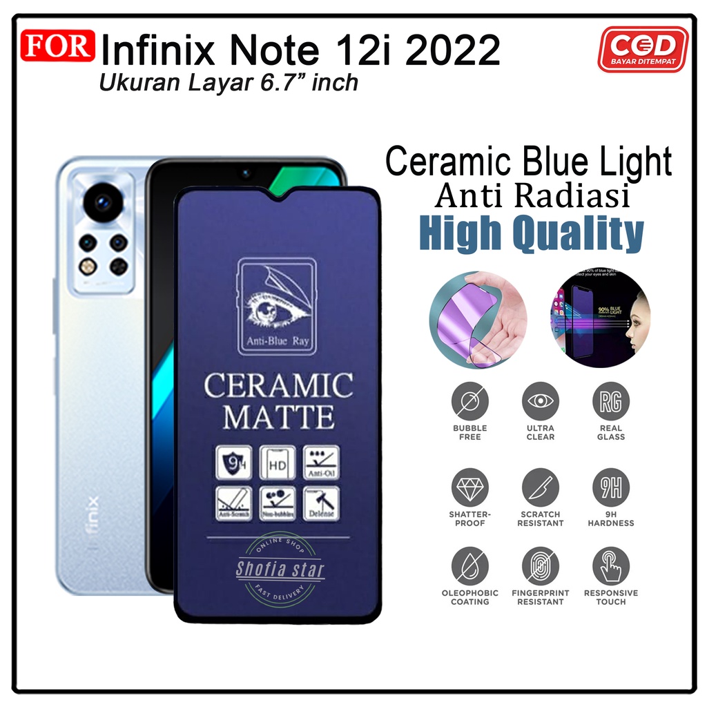 Tempered Glass Privacy Infinix Note 12i 2022 Anti Gores Anti Spy Full Layar