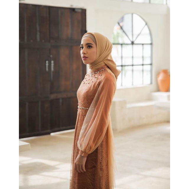 Dress exclusive Ramadhan dress BROKAT LAMARAN,Dress brokat Kondangan