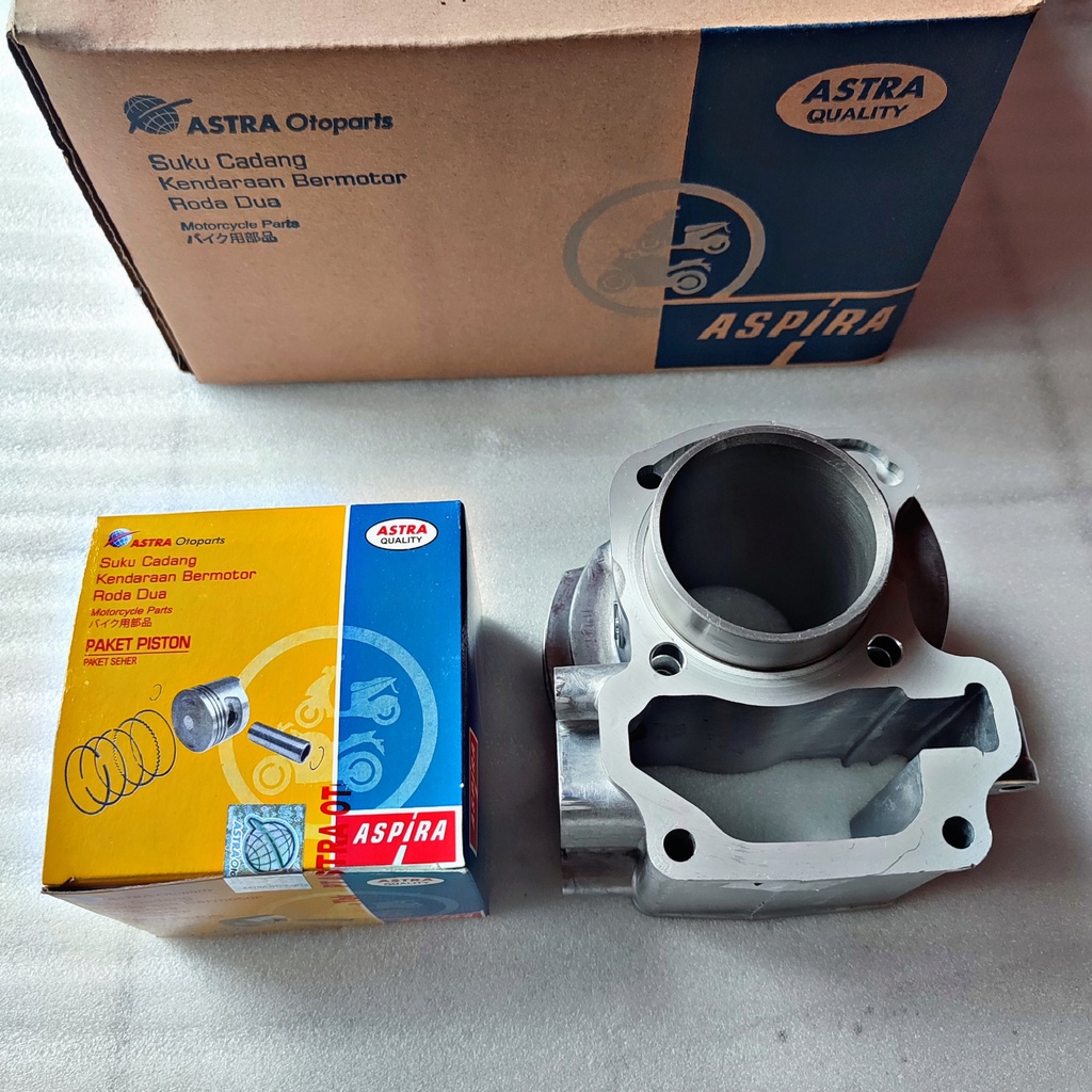 Paket Lengkap Blok Cylinder Comp Blok Seher Piston Kit Honda Vario 110 Old Karbu KVB Aspira