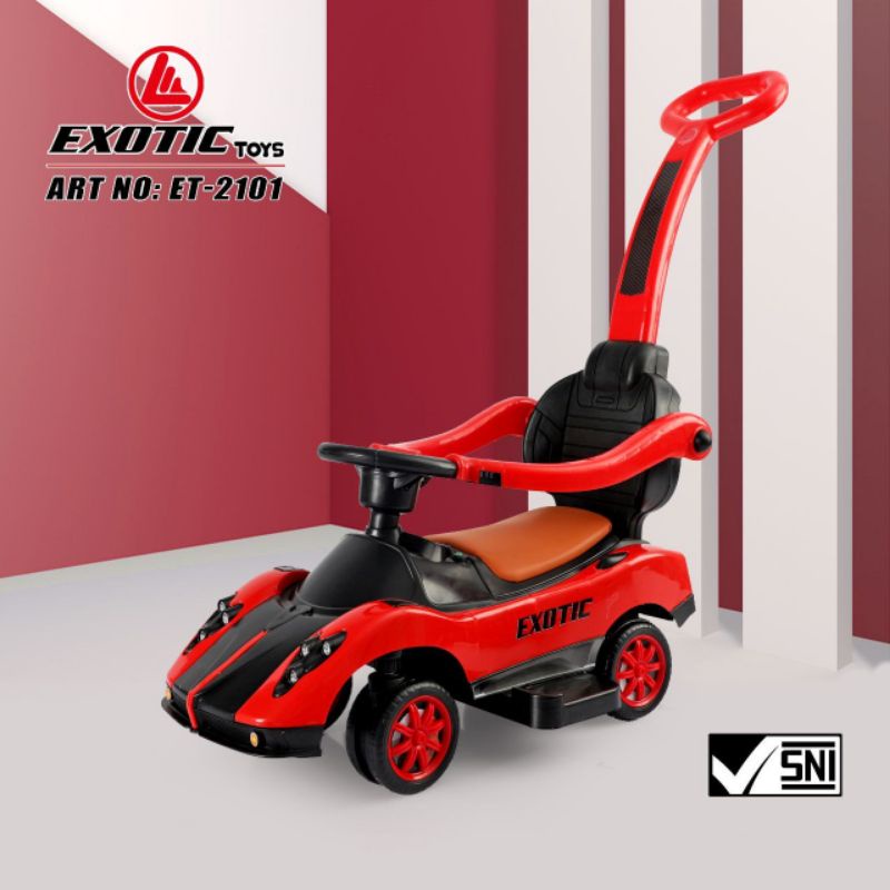 Ride On Mobil Dorong Tolocar Anak ET 2101 Exotic Musik Lampu Mobilan Anak