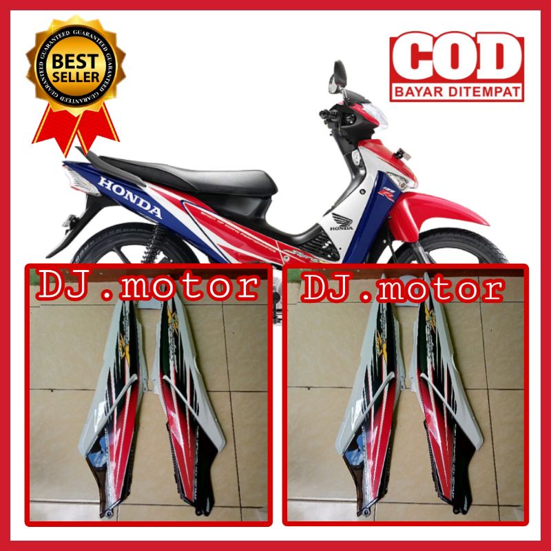 Body belakang Supra X 125 lama merah putih