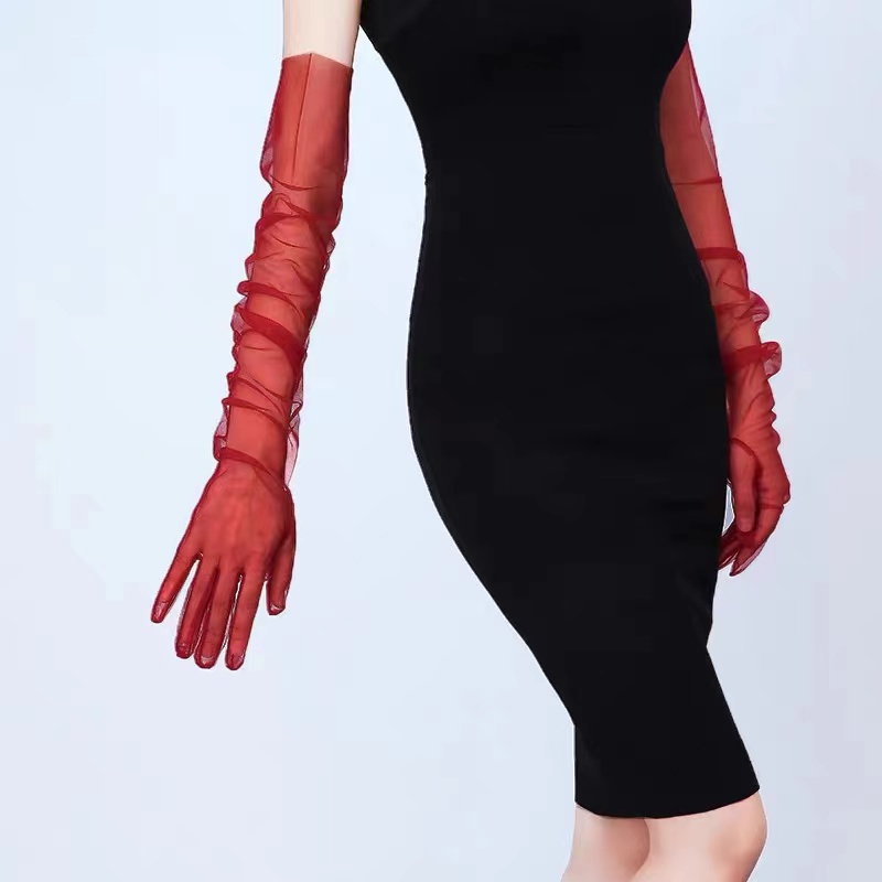 Sarunng Tangan Longgar Panjang Tille Super Tipis Loose Long Tille Super Thin Gloves 8376