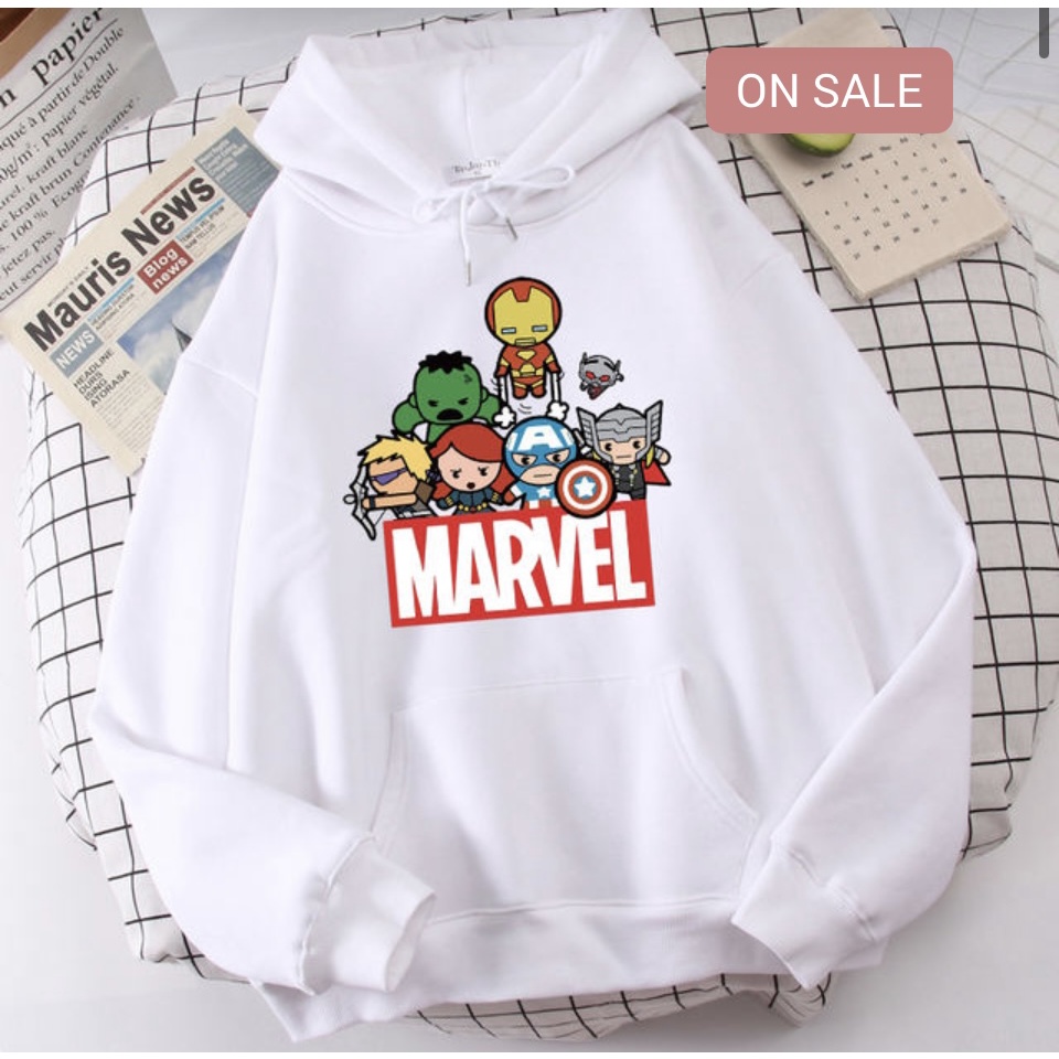 MARVEL SUPERHERO Jumper Hoodie Anak II Jaket Hoodie Anak Viral II Sweater Hoodie Kids Size M - XL ( Laki Laki &amp; Peremepuan )