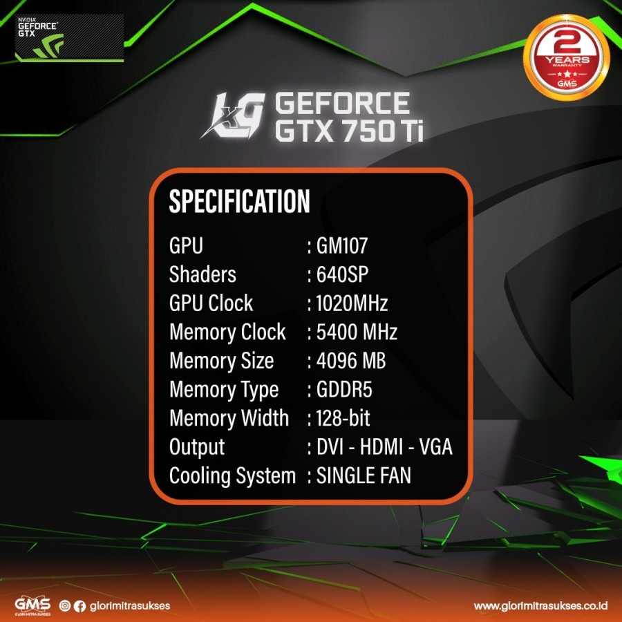 VGA Card Hose Geforce GTX 750Ti 4GB DDR5