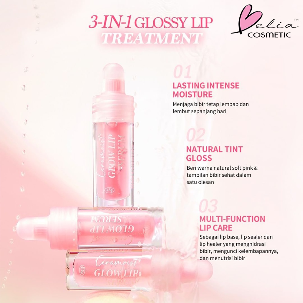 ❤ BELIA ❤ BNB BARENBLISS Ceramoist Glow Lip Serum | Melembabkan Bibir | Mencegah bibir kering | BPOM