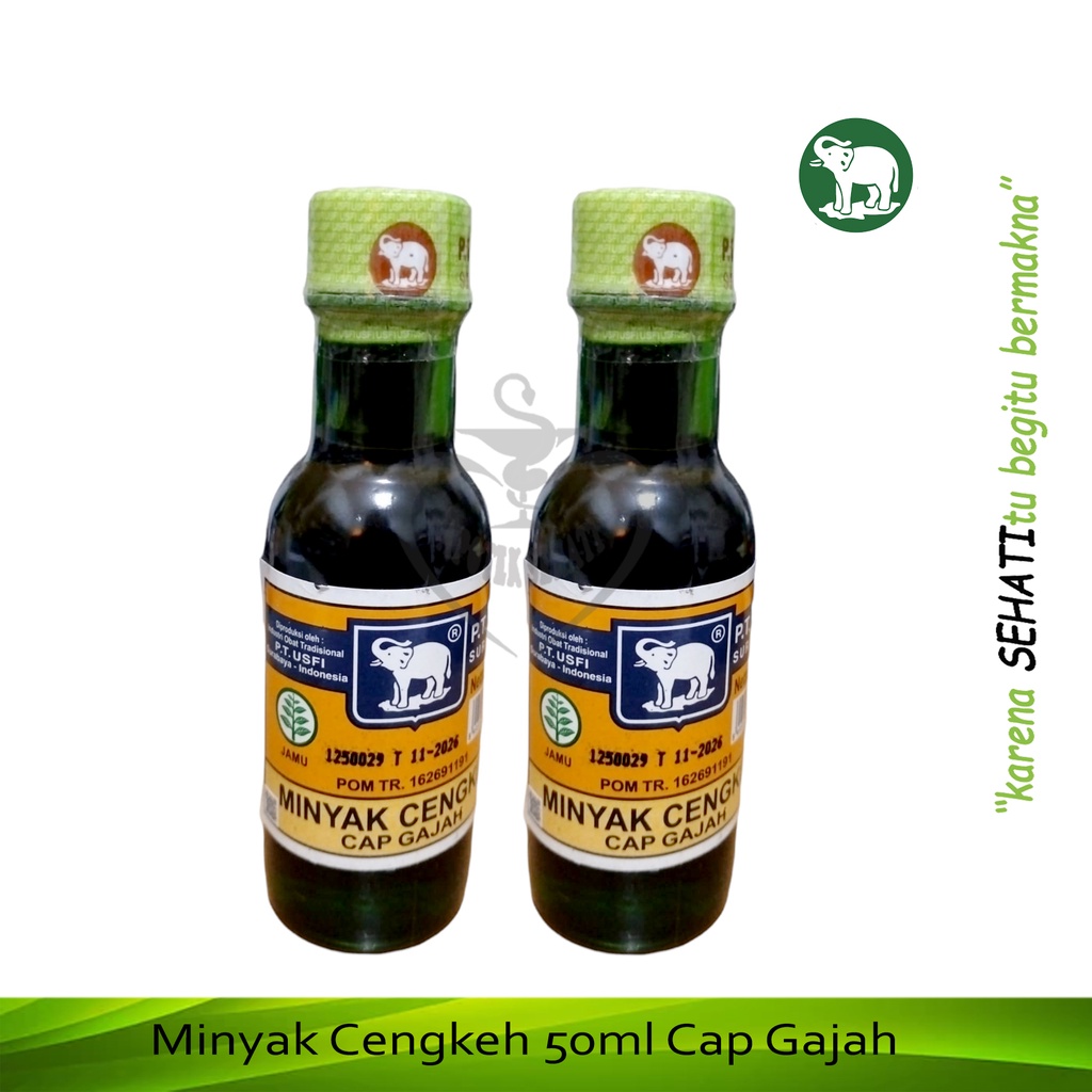 MInyak Seree Cap Gajah Botol Kaca Minyak Slada Cengkeh Gondopuro Aceton Original