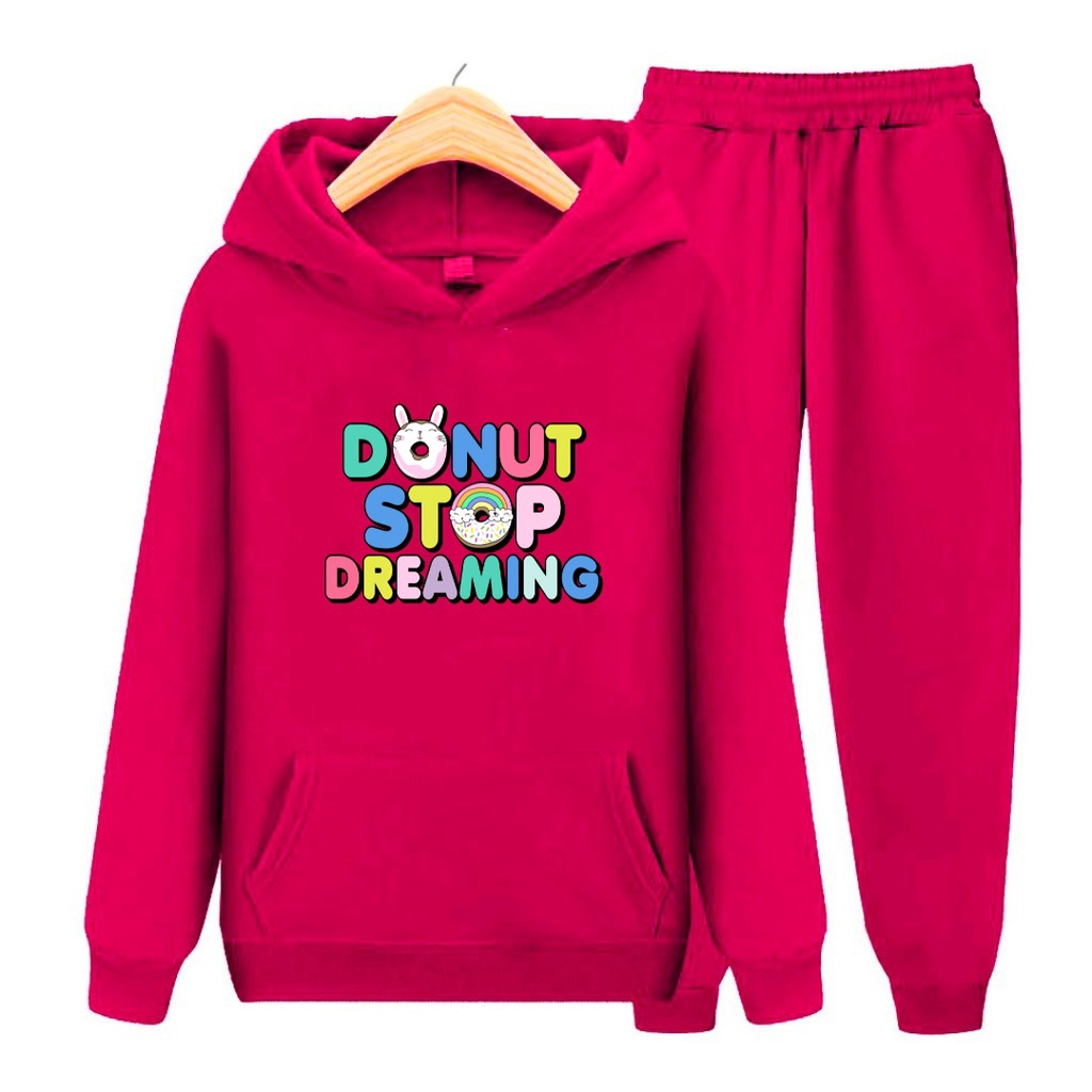 Setelan Sweater anak DONUT STOP DREAMING /Baju Sweater Hoodie Anak