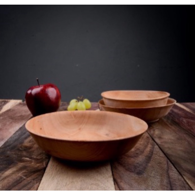 MANGKOK KAYU MAHONI 14&16 CM/MANGKUK KAYU MAHONI/MANGKOK SAJI