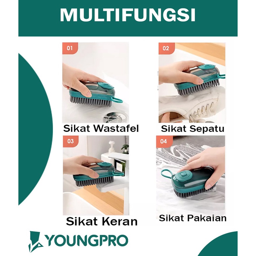 SIKAT PAKAIAN BAJU SIKAT LANTAI SERBAGUNA ISI SABUN SIKAT MULTIFUNGSI MCB-01 MULTIFUNCIONAL CLEANING BRUSH