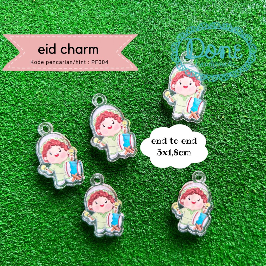 Done handymade charm lebaran eid mubarak souvenir pf004