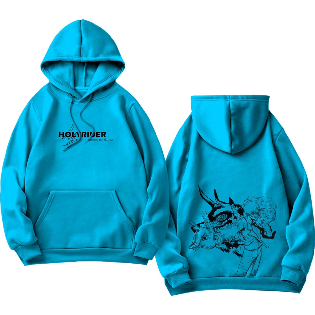 Aki Chainsawman Holyrider Jumper Hoodie II Sweater Hoodie Distro Sablon DTF Fleece Cotton Size M-XXL (Pria &amp; Wanita) Free stiker&amp;Gantungan Kunci
