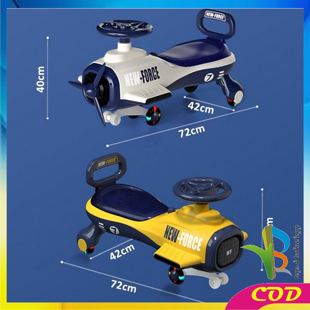 RB-M303 Mainan Mobil Mobilan Dorong Aircraft Ride On Swing Car LED Musik / Maenan Mobil Dorong Pesawat Skuter Duduk Anak