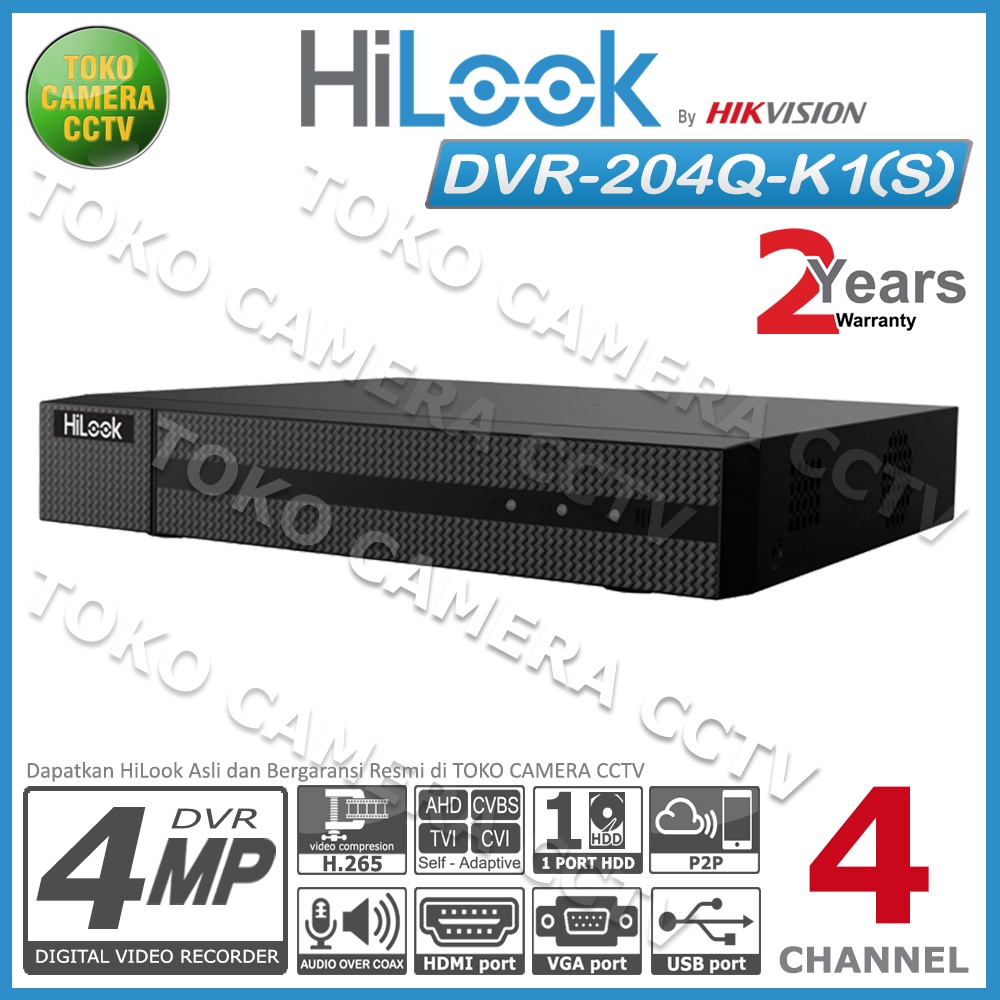 DVR HILOOK 4 CHANNEL 204Q M1