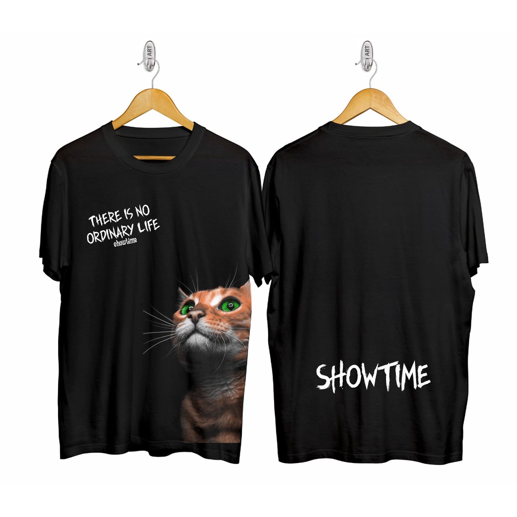 Kaos murah Kaos distro murah baju  distro pria t-shirt murah combed30s SO kucing orange