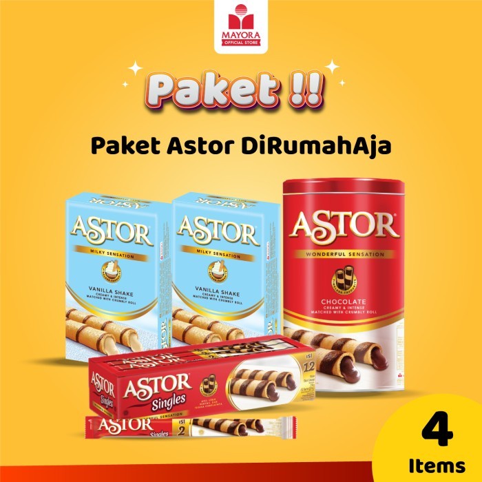 

[BISA COD] Paket Wafer Astor DiRumahAja - Coklat