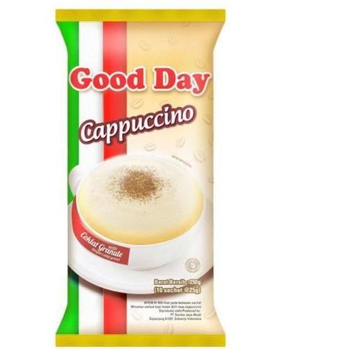 

Terlaris Today GOODDAY Capuccino Kopi Instant RENCENG [25g x 10sachet] * gas !!