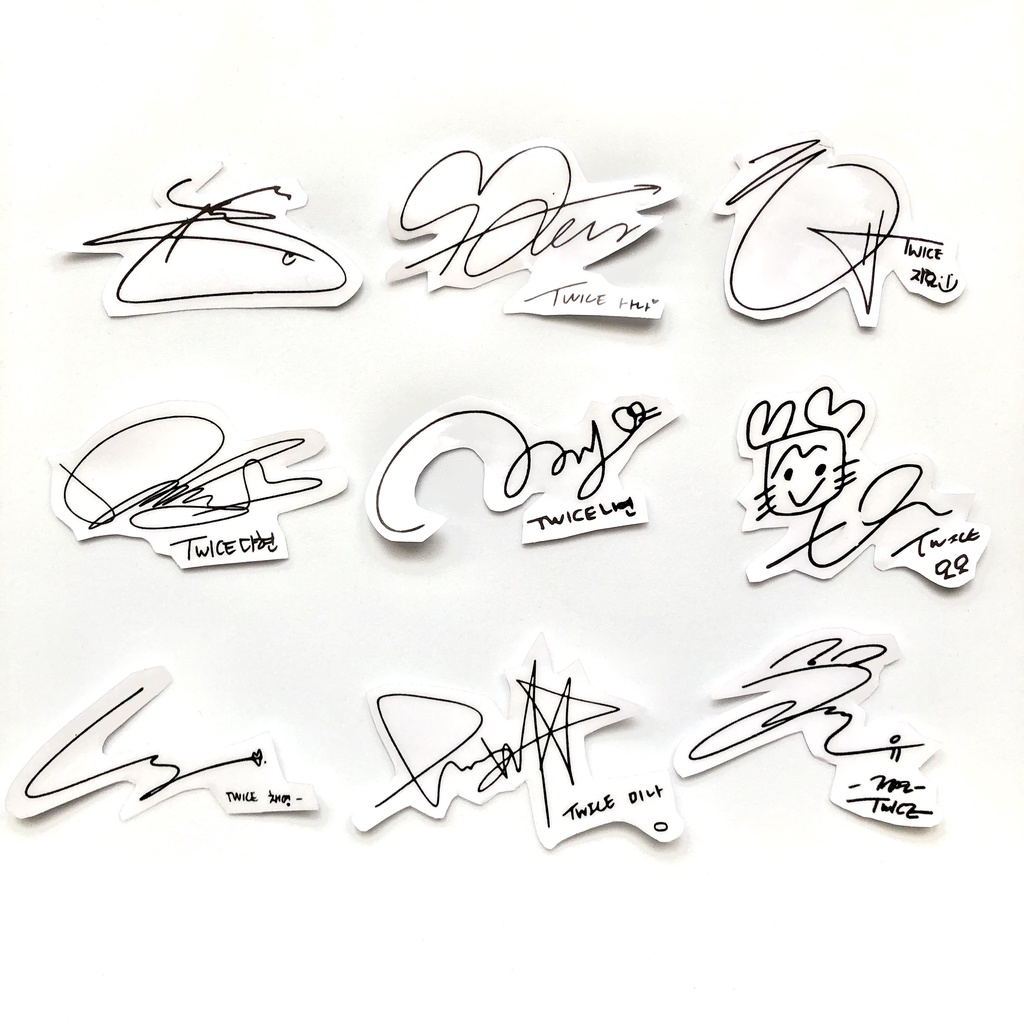 [kstuffind] TWICE SIGNATURE STICKER TRANSPARENT TTD STIKER TANDA TANGAN TRANSPARAN MURAH