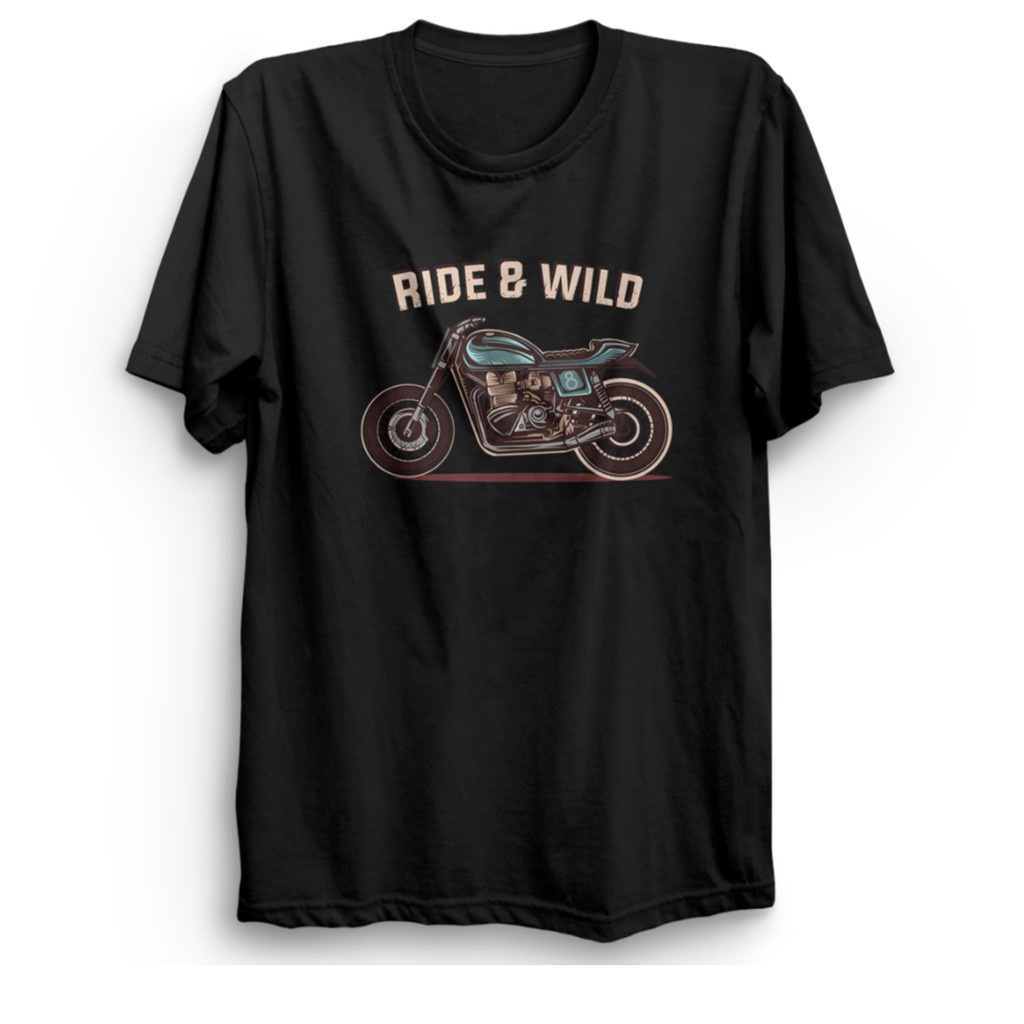 Baju Kaos Pria Distro Original Racing Ride & Wild Keren Premium 100% Branded Import Aesthetic Wanita