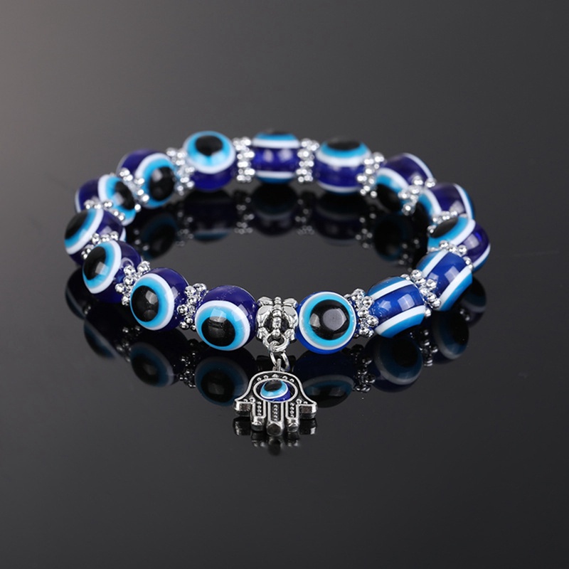 Evil Eye Glass Bead Feng Shui Gelang Seribu Mata Fuzhu Pria Dan Wanita Gelang Kekayaan Keberuntungan Perhiasan Fashion