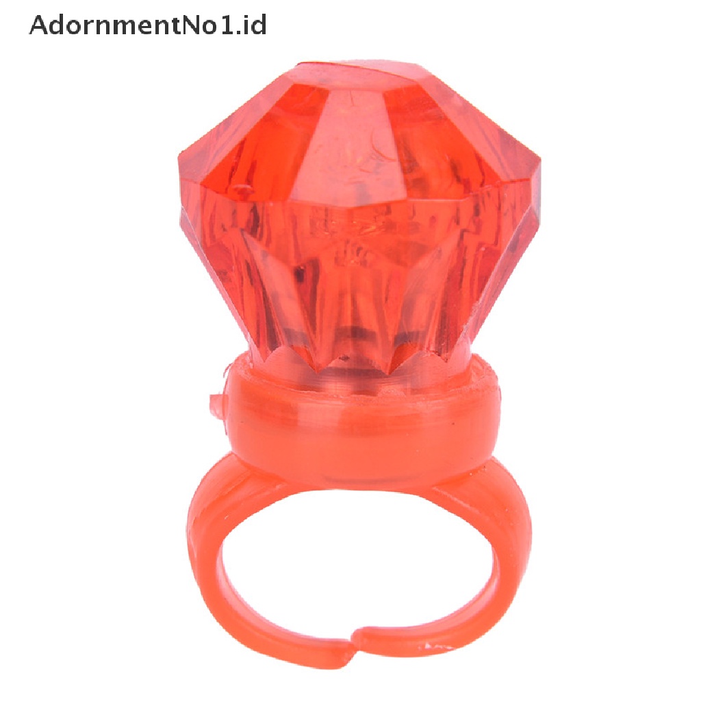 [AdornmentNo1] 5pcs LED Berkedip Cincin Jari Shiny Pesta Anak Menyala Glow in the dark Rings [ID]