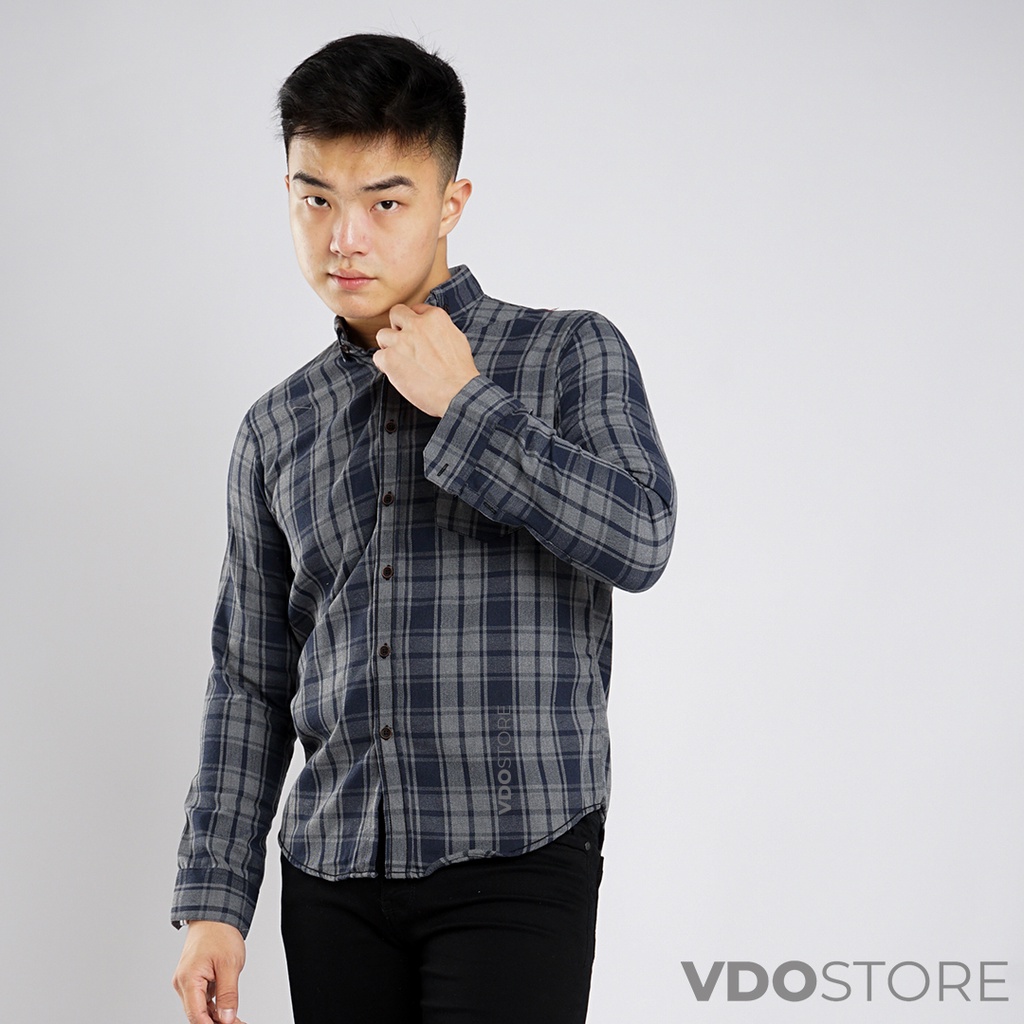 KEMEJA FLANEL PRIA 08B GRAY NAVY - M L XL XXL 3XL - KEMEJA LENGAN PANJANG VDOSTORE DEWASA BAJU FLANNEL TANGAN PANJANG HITAM NAVY ABU MOTIF KEMEJA COWOK MURAH DEWASA SANTAI TEBAL KUALITAS IMPORT BAJU CATUR PANEL FANEL