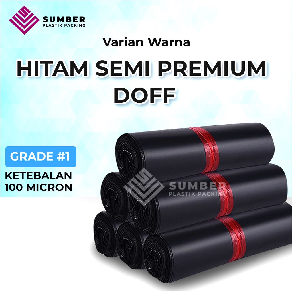 

[100 Pcs] 10x20 16x20 PLASTIK PACKING POLYMAILER HITAM TEBAL MURAH BERKUALITAS