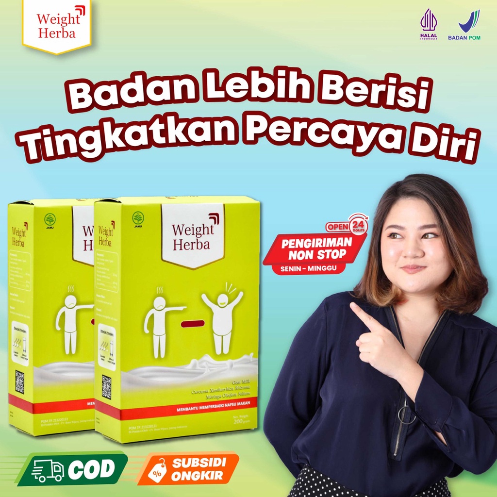 

WEIGHT HERBA - 100% Susu Etawa Penggemuk Badan - Susu Penambah Berat Badan
