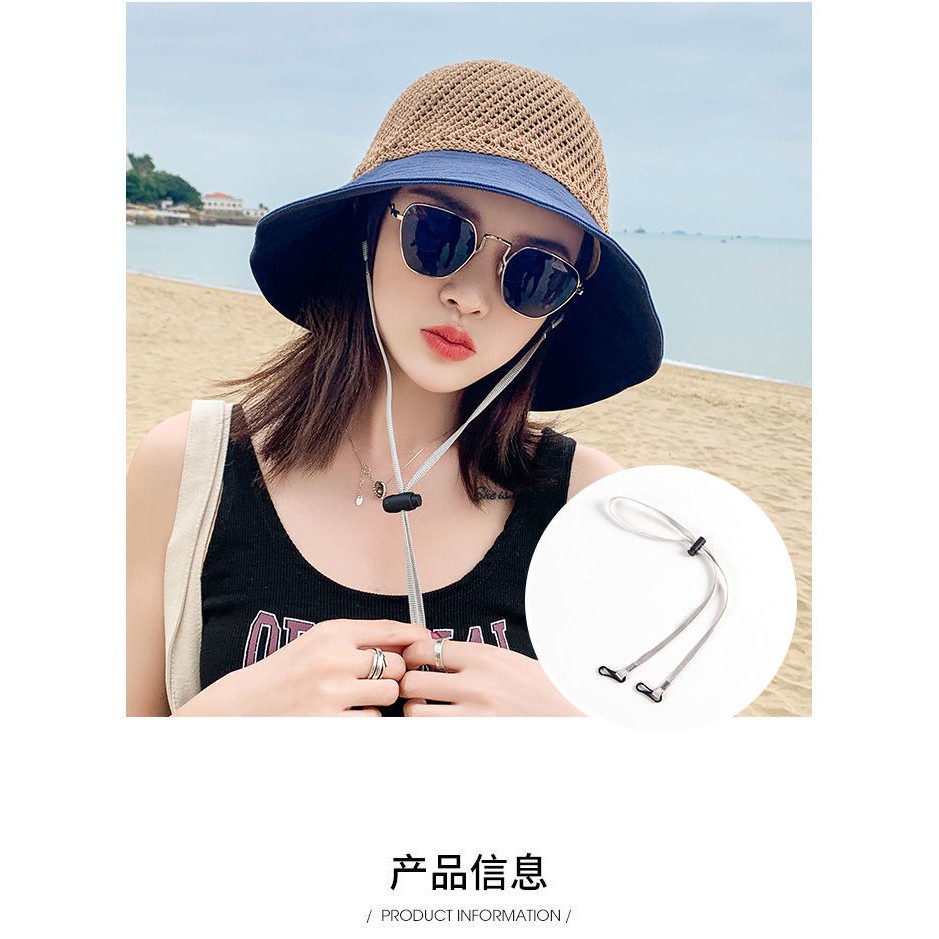 Topi pantai matahari rajut wanita premium model korea terbaru